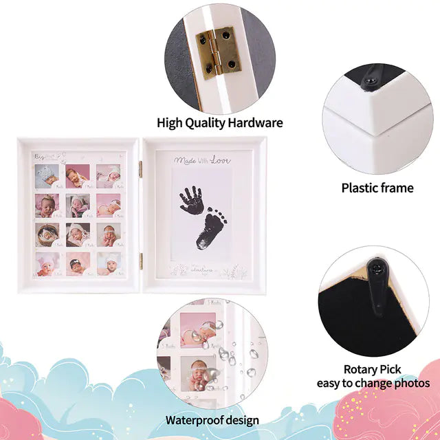 Baby Handprint and Footprint Photo Frame Kit